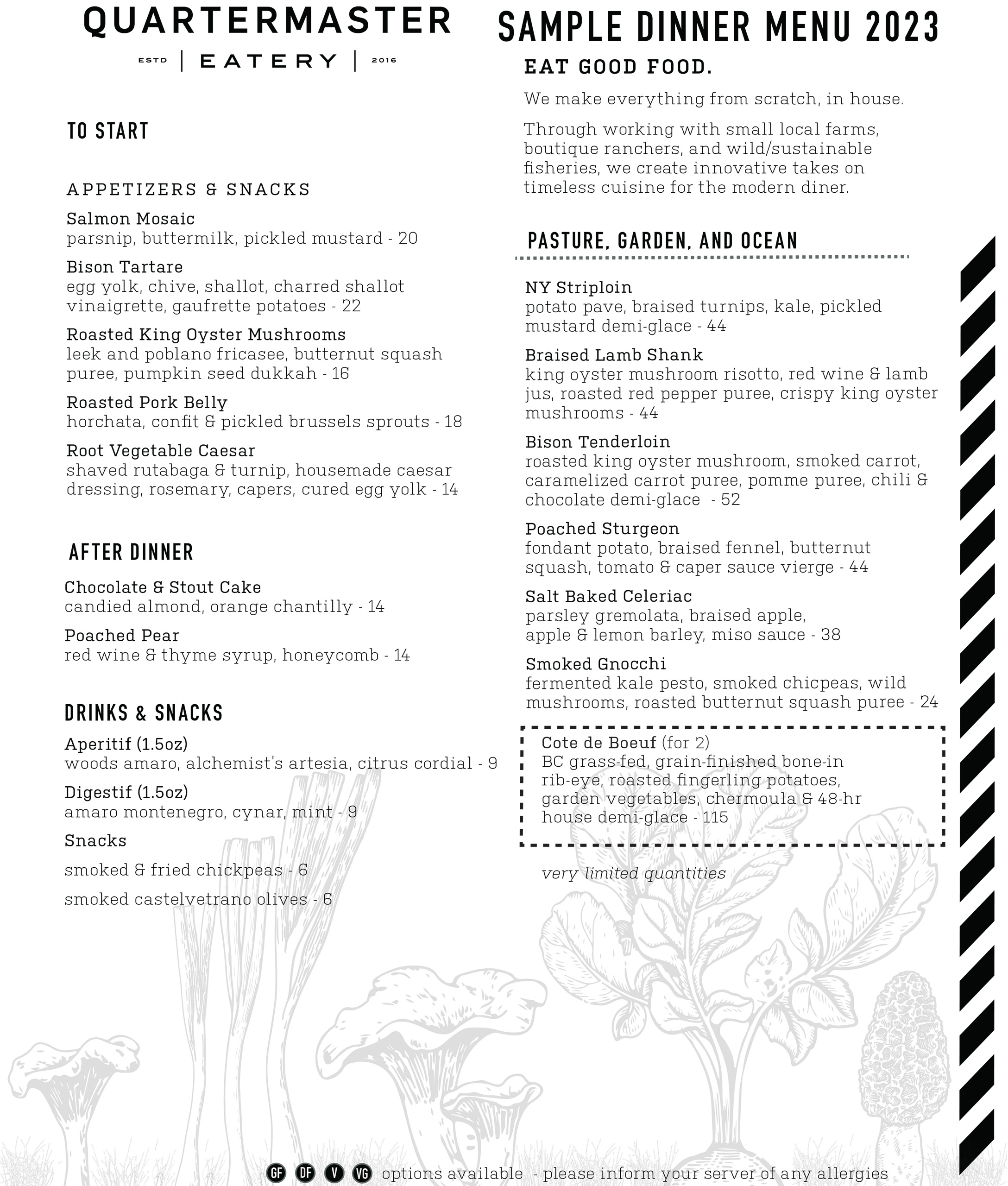 Menu | Quartermaster Eatery BC